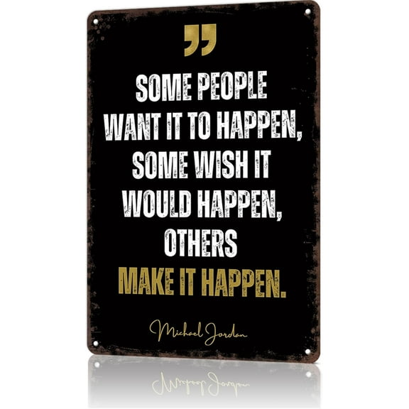 Vintage Metal Sign Michael Jordan Quotes Poster Retro Tin Signs Funny Aluminum Sign For Man Cave, Garage, Living Roome, Cafe And Pub Decoration 8 X 12 Inch