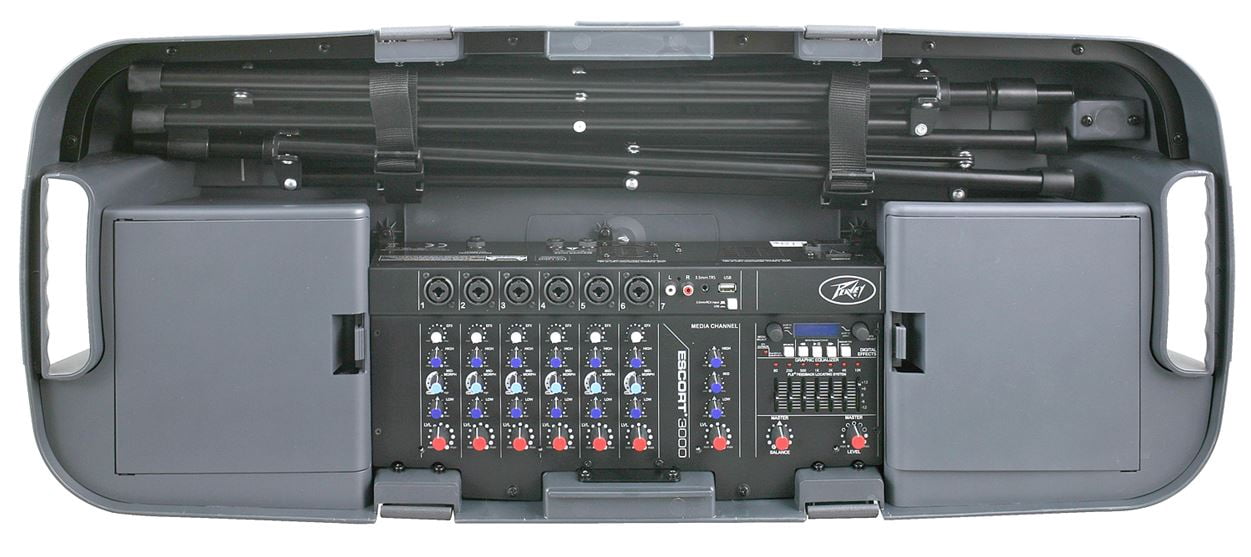 Peavey ESCORT 3000 300w Portable PA Speaker System w/Mixer + DBX
