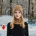 thumbnail image 6 of MSJUHEG Winter Beanie Hat Scarf Set for Men Women Fleece Beanie Windproof Neck Warmer Gaiter Suitable for Outdoor Activities in Cold Weather Khaki One Size, 6 of 9
