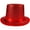 Red, variant on Shiny Magicians Hat Party Top Hat Glitter Dance Cap Jazz Costume Accessories for 60s 70s 80s Party Stage Show Carnival