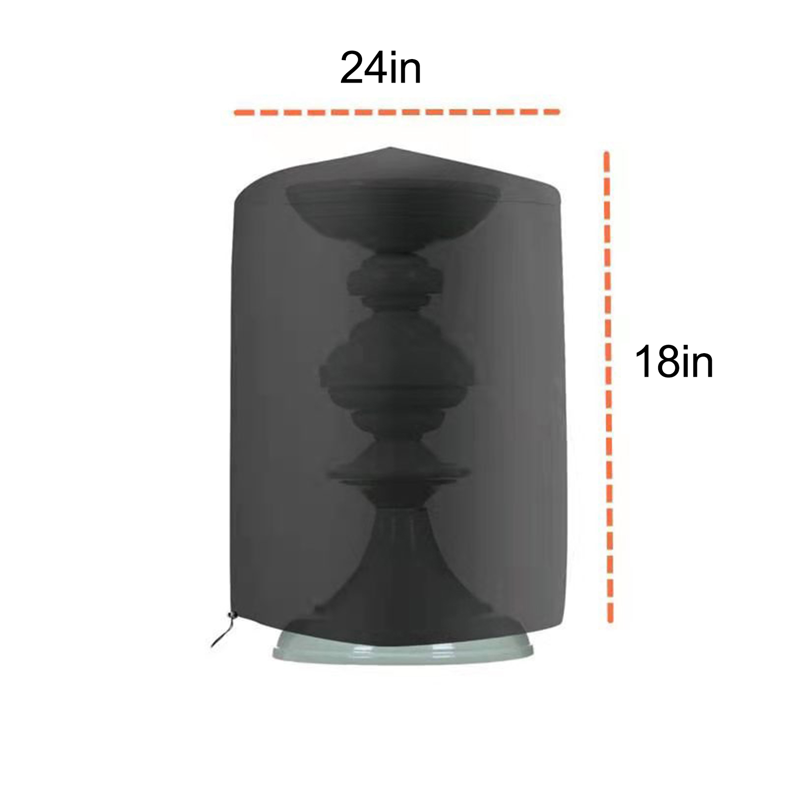 Goodhd Bird Bath Cover 18H × 24D Inches Fountain Dust Cover For Outdoor