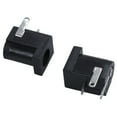 thumbnail image 4 of 10 Pieces DC 5.5mmx2.1mm Power Jack Socket Female Panel Mount Connector,10 x DC Power Jack PCB Mount Connector,Black, 4 of 8