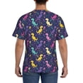 thumbnail image 2 of Naloa Colorful Dinosaur Men's T-Shirt Sport T-shirt Men's Basic Tee Casual Men's Shirt, Round Neck, Short Sleeves - Medium, 2 of 5
