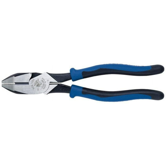 Side Cutter Linemans Pliers, High Leverage 9-Inch Pliers Cut ACSR, Screws, Nails, Wire Klein Tools J2000-9NE