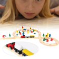 thumbnail image 2 of FLAMEEN DIY Wooden Railway Set, Wooden Set, For Kids Child Early Educational, 2 of 8