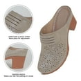 thumbnail image 3 of Decould sylf Mules for Women Closed Toe Slip-on Clogs Comfortable Wedge Sandals, 3 of 7