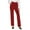 Red, variant on Timegard Work Pants Women High Waist Button Straight Leg Solid Color Suit Pants Casual Office Trousers