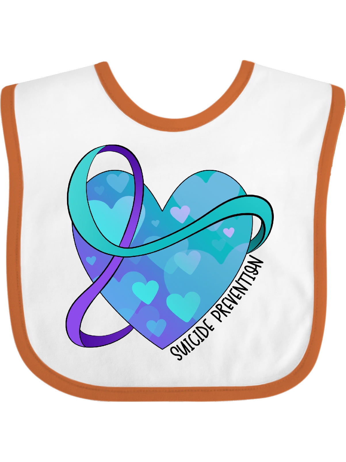 Download Inktastic Suicide Prevention Awareness Purple And Teal Heart Ribbon Infant Bib Unisex Pink Walmart Com Walmart Com