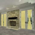 thumbnail image 3 of Achim Buffalo Check Indoor Polyester/Cotton Light Filtering Checkered Door Curtain Panel, Yellow, 25-in W x 72-in L, 3 of 8