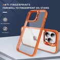 thumbnail image 4 of for iPhone 15 Pro Case Clear Shockproof Anti-Scratch Cover Protect Camera Lens iPhone 15 Pro Phone Case with Ring Stand Slim Orange Rugged Heavy Duty Protection (Orange), 4 of 14