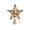 Gold-2A-home supplies, variant on LEFTHIGH Home 3D Christmas Tree Topper Star LED Light Ornament Wrought Iron Five-Pointed Star with Glittering Ribbon for Tree Top 25x20cm Gold Multicolor Christmas