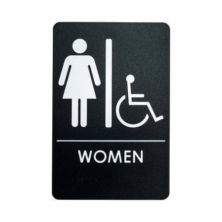 Women's Handicap Restroom Signs, ADA-Compliant Bathroom Door Signs for Offices, Businesses, and Restaurants | Made in USA | - Rock Ridge (Best Women's March Signs)