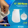 thumbnail image 4 of Aquatic Experts Felt Filter Socks 4 inch Ring 200 Micron - Short, 24-Pack,, 4'' x 8'', 4 of 7
