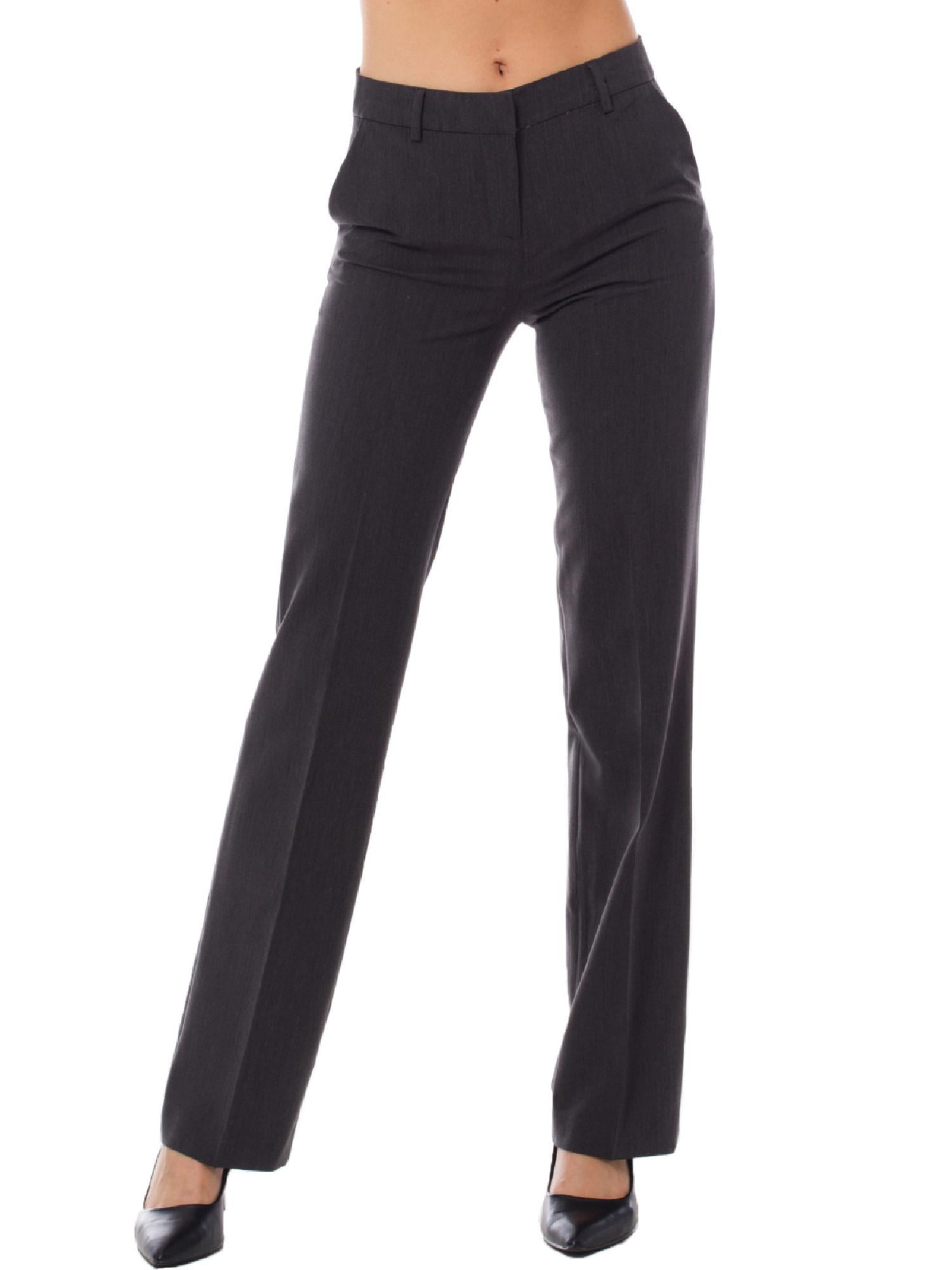 Made by Olivia Women's Professional Straight Fit Tailored Office Pants