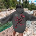 thumbnail image 2 of DHFJKG Womens Oversized Hoodies Floral Print Long Sleeve Sweatshirts Drawstring Pullover Tops Casual Fall Clothes, 2 of 5