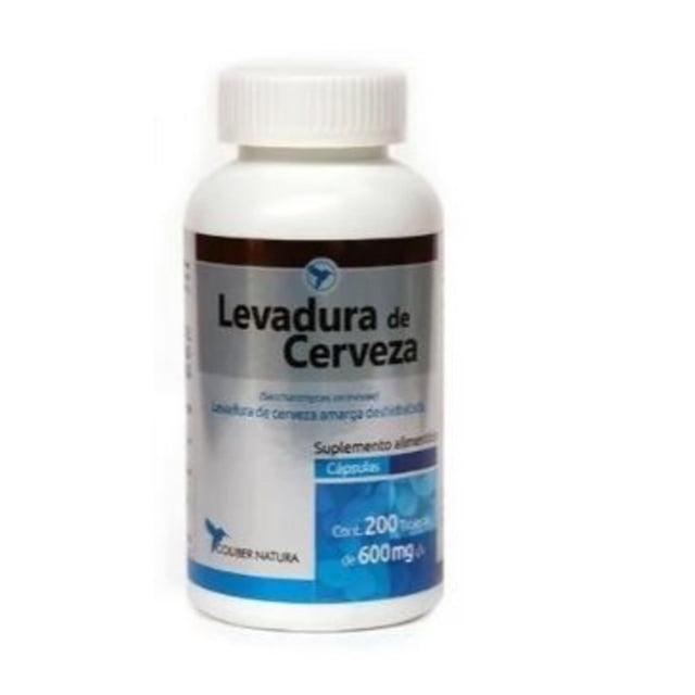 Suplemento de Levadura De Cerveza 200 Tabletas De 600 Mg Coliber Natura Levadura Cerveza