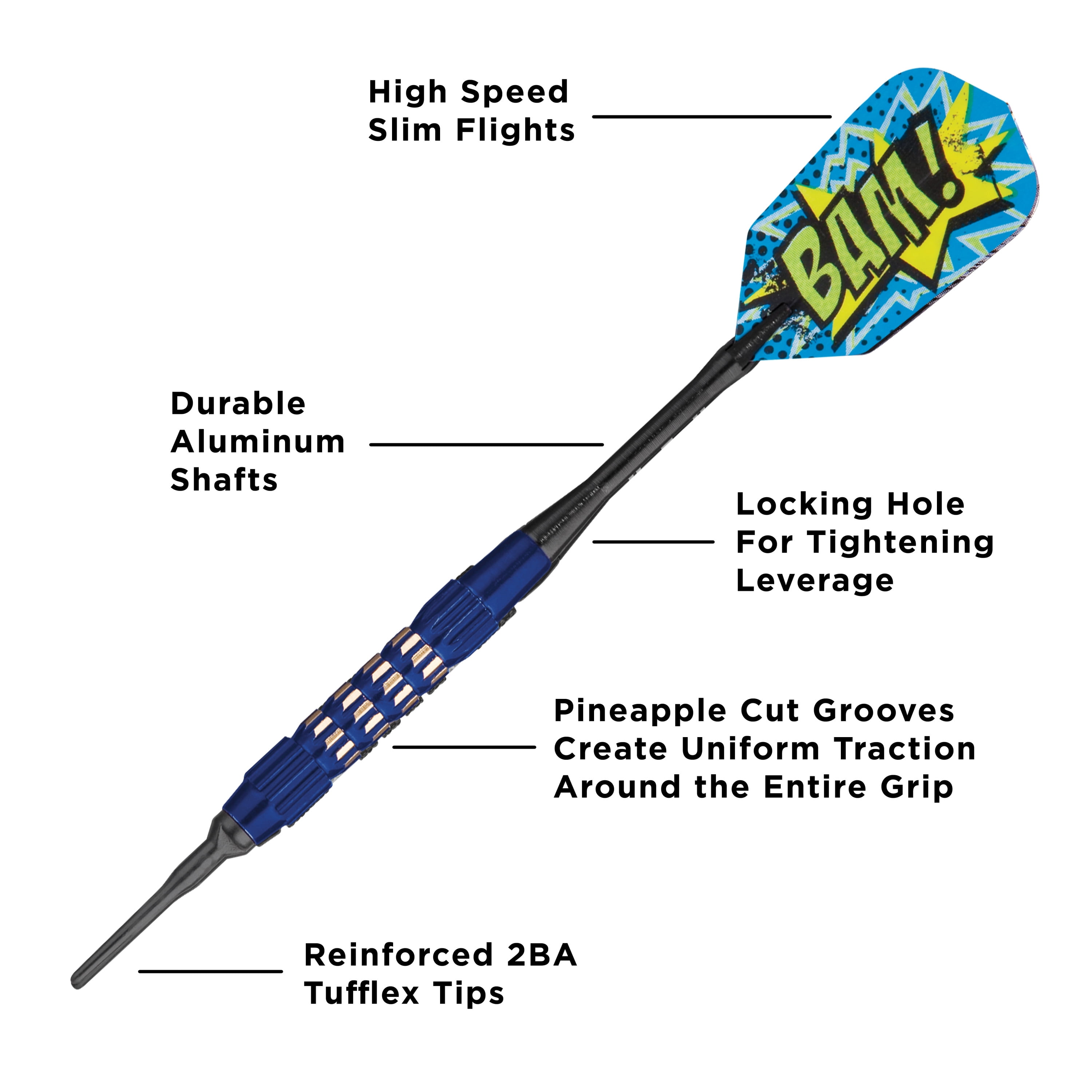 Viper Comix "BAM!" Soft Tip Dart Set, 18 Grams