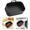 thumbnail image 4 of Rectangle Airfryer Cesta Freadores Aire Insertar Plato Freidora Silicona Reutilización Antiadherente Reutilizable para Accesorios Sartén A Airfryers, 4 of 9