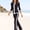 Black, variant on VIWORLD Women's Casual Color-Block Sport Set - Long Sleeve Zip Jacket & Straight Leg Pants for Spring & Fall Black,S