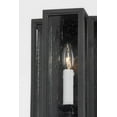 thumbnail image 2 of Troy Lighting Leor 1 Light Small Exterior Wall Sconce - Iron And Steel - B3601-TBK, 2 of 2