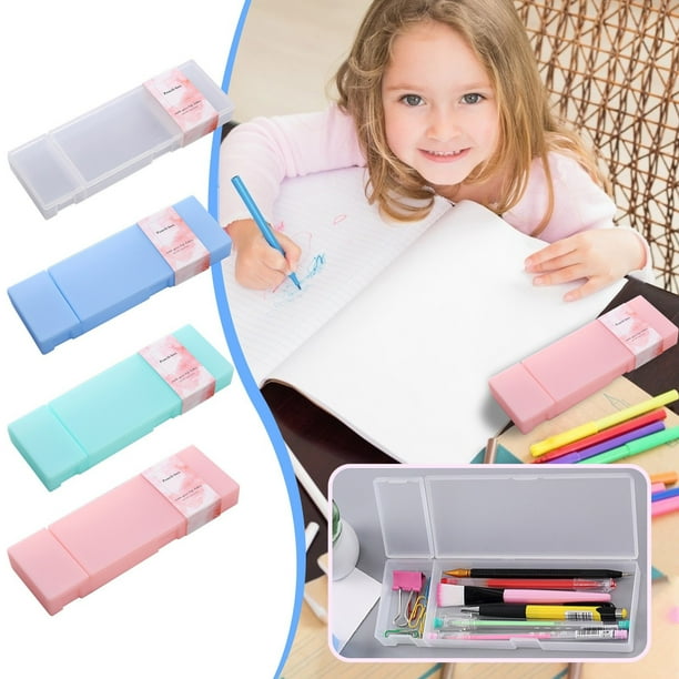 Xihbxyly Estuche para Lápices de Color Macarrón, Juego de Papelería Creativa, Diseño de Gran Capacidad, Apilable para Ahorrar Espacio, Organizador de Escritorio Ordenado, Material Pp Duradero, Paquet