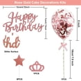 thumbnail image 2 of Rose Gold Star Heart Happy Birthday Toppers set, with Confetti Balloon for Birthday Party DecorationsStyle:Style 2;, 2 of 5
