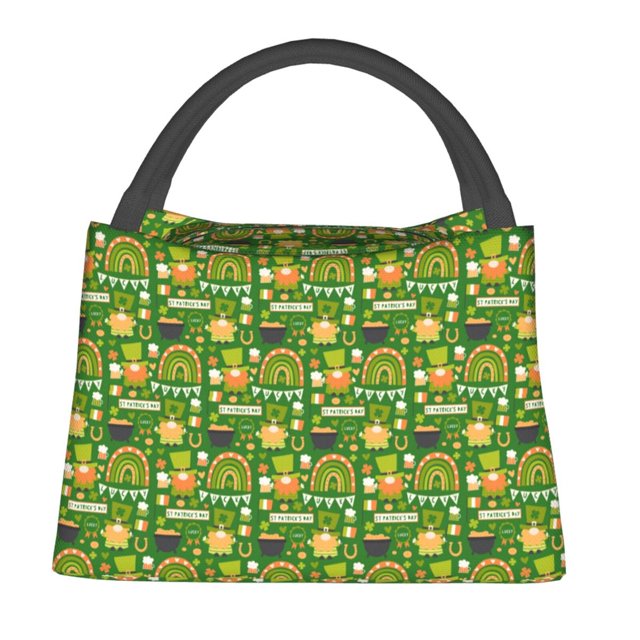 Easygdp traditional Irish colours Bolsa de Almuerzo Insulada Reutilizable, Bolsa de Mano y Bandolera para Oficina, Trabajo, Viajes