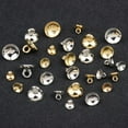 thumbnail image 4 of 200 Pieces Half Round Bell Shape Beads Cap Pendant End Caps with Loop Jewelry Making Findings, 4 of 8
