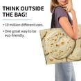 thumbnail image 2 of Balery Taco Tortillas Bolsa Tote Estilo Estético con Cremalleras, Bolsa de Hombro, Bolsa de Compras Grande y Plegable, 2 of 8