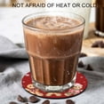 thumbnail image 2 of Gingerbread Red Coasters Set of 2, Absorbent Coasters for Drinks, Christmas Winter Snowflake Coaster for Desk Coffee Table Protection, Home Decor House Warming Gifts 4", 2 of 8