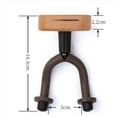 thumbnail image 4 of 2X Soporte de Pared para Guitarra, Gancho para Colgar, Base de Madera, Banjo, Bajo, Guitarra Eléctrica Acústica, Soporte para Cuello con Ranura para Púas, A, 4 of 5