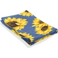 thumbnail image 3 of Brilliant Sunflower Tapestry Wall Hanging Tapestries Happy Colorful Hippie Psychedelic Art Polyester Carpet Wall Decorative for Living Room Bedroom 60x40inch, 3 of 7