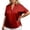 Red, variant on EYNMVR Plus Size Womens Satin Blouse Short Sleeve Silk Tops Button Down Shirts Business Casual Outfits