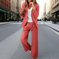 thumbnail image 2 of NMMUED Suit for Women Suits 2 Piece Set Business Casual Outfits for Women Blazer and Pants Set Women Fall Outfits for Women, Brick Red XXL, 2 of 9