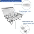 thumbnail image 5 of Chafing Dishes, Mirror Dish Set 8QT, Rolled Edge Servers and Warmers for Buffet, Party, Wedding, Christmas (8, 1/3 Size), 5 of 8