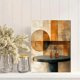 thumbnail image 2 of Qisvanset 12x16 Inch Tan Polygon Abstract Canvas Wall Art, Mid Century Geometric Boho Modern Decor, 2 of 5