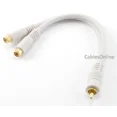 thumbnail image 2 of 6" Python Rca To 2Rca Gold Plated Audio Stereo Cable, 2 of 2
