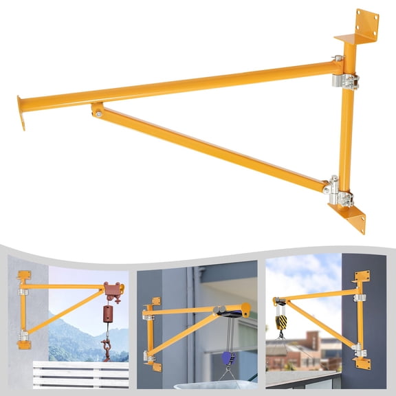 Wall Mount Crane Bracket, Alloy Steel Hoist Bracket, Crane Swing Arm with Pole