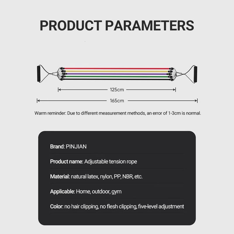 Pull Rope Set Resistance Bands Portable Fitness Equipment Chest Expander Ankle Strap Elastic Exercise Band