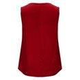 thumbnail image 6 of Fanxing Womens Plus Size Tank Tops Loose Fit Sleeveless Tunic Shirts Dressy Casual Swing Tees Solid Color Pleated Tanks Shirt Wine,4XL, 6 of 8