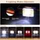thumbnail image 2 of FloreceBien Pack de 2 Lámparas Potentes, Linterna LED Recargable por USB 5 Modos de Iluminación, IPX4 Resistente al Agua para Pesca, Camping, Lectura, Senderismo, Ciclismo, 2 of 5