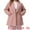 Pink, variant on Women's Plus Size Double-Breasted Notched Lapel Peacoat 1X Pink