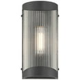 thumbnail image 6 of Possini Euro Design Possini Euro August 11"H Textured Black and Glass Outdoor Wall Light, 6 of 10