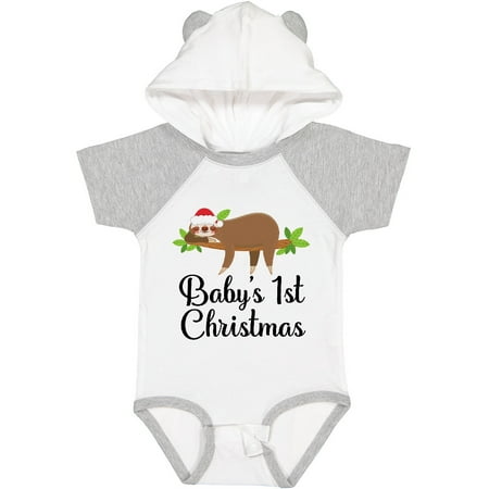 

Inktastic Sloth Babys 1st Christmas Gift Baby Boy or Baby Girl Bodysuit