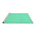 thumbnail image 2 of Ahgly Company Machine Washable Indoor Square Oriental Turquoise Blue Traditional Area Rugs, 8' Square, 2 of 4