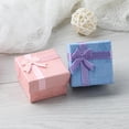 thumbnail image 4 of Earrings Ring Jewellery Square Bowknot Package Gift Case Boxes Cardboard Jewelry Box J8A3, 4 of 9