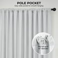 thumbnail image 3 of Half Price Drapes Oyster Faux Linen Extra Wide Room Darkening Curtain (1 Panel), Oyster, 100W X 96L, 3 of 11
