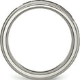 thumbnail image 2 of Titanium Brushed/Polished Claddagh Laser Design 8mm Ridged Edge Band (Size 12) Made In China tb11n-12, 2 of 5