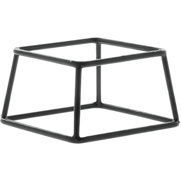 HUBERT® Pedestal Display Riser Square Black Rubber-Coated Steel - 7"L x 6"W x 4"H