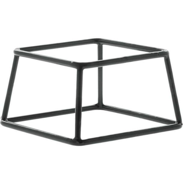 HUBERT® Pedestal Display Riser Square Black RubberCoated Steel 7"L x